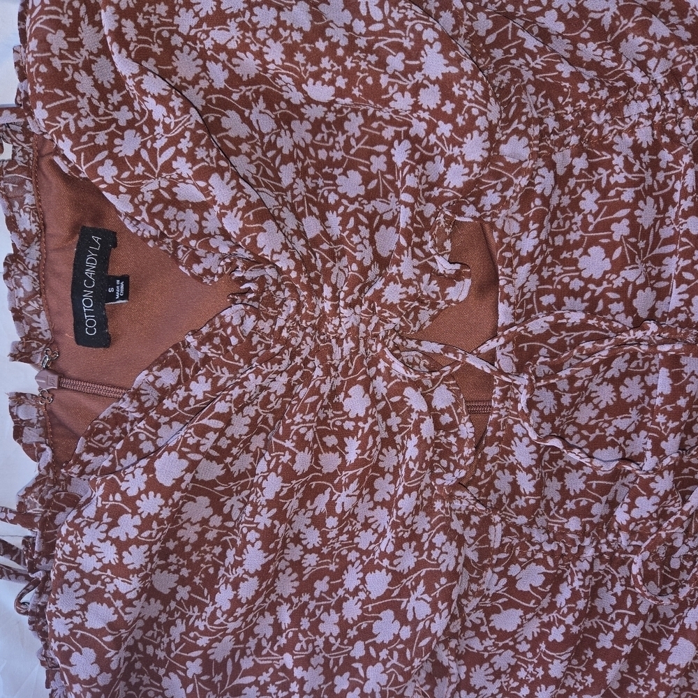 COTTON CANDY LA Floral Ruched Dress Size S - Picture 3 of 3